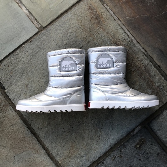 Sorel | Joan of Arctic Next Lite Mid Puffy Boot | Pure Silver 10.5 - Picture 6 of 12